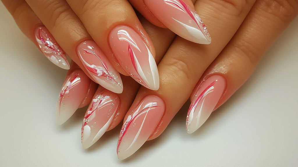 Handmade nails art 3d flowers