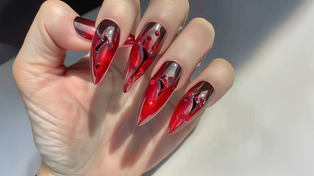 Handmade nails art 3d flowers